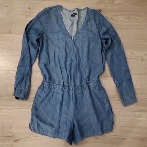 Loft jean jumpsuit